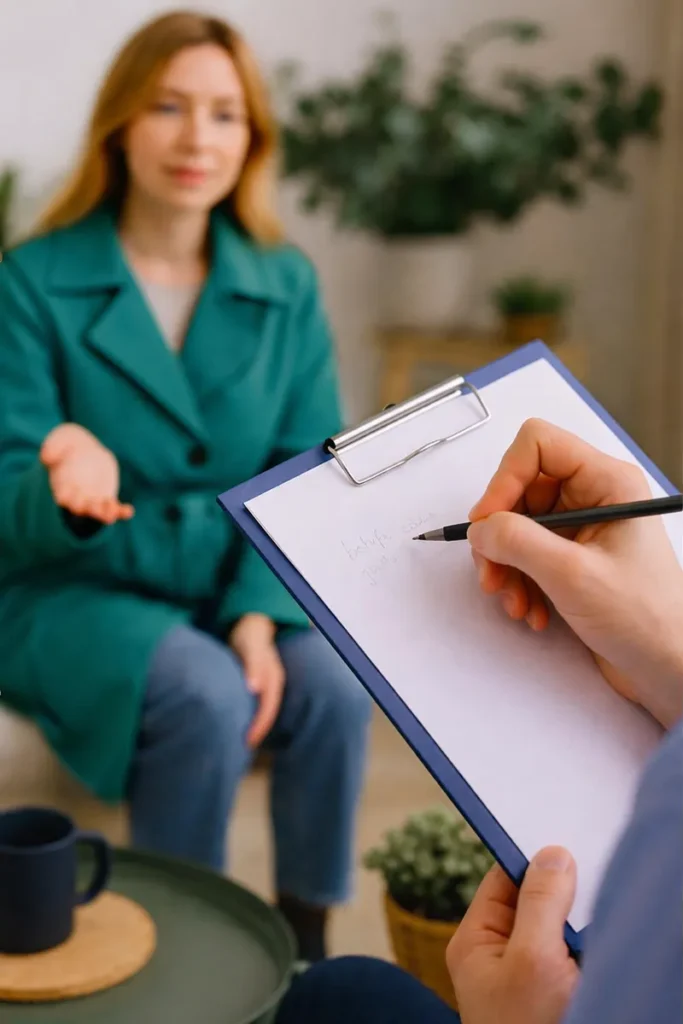 Échange personnalisé lors d’une séance de sophrologie